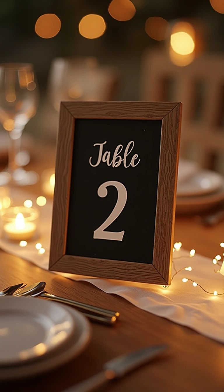 Chalkboard Table Numbers