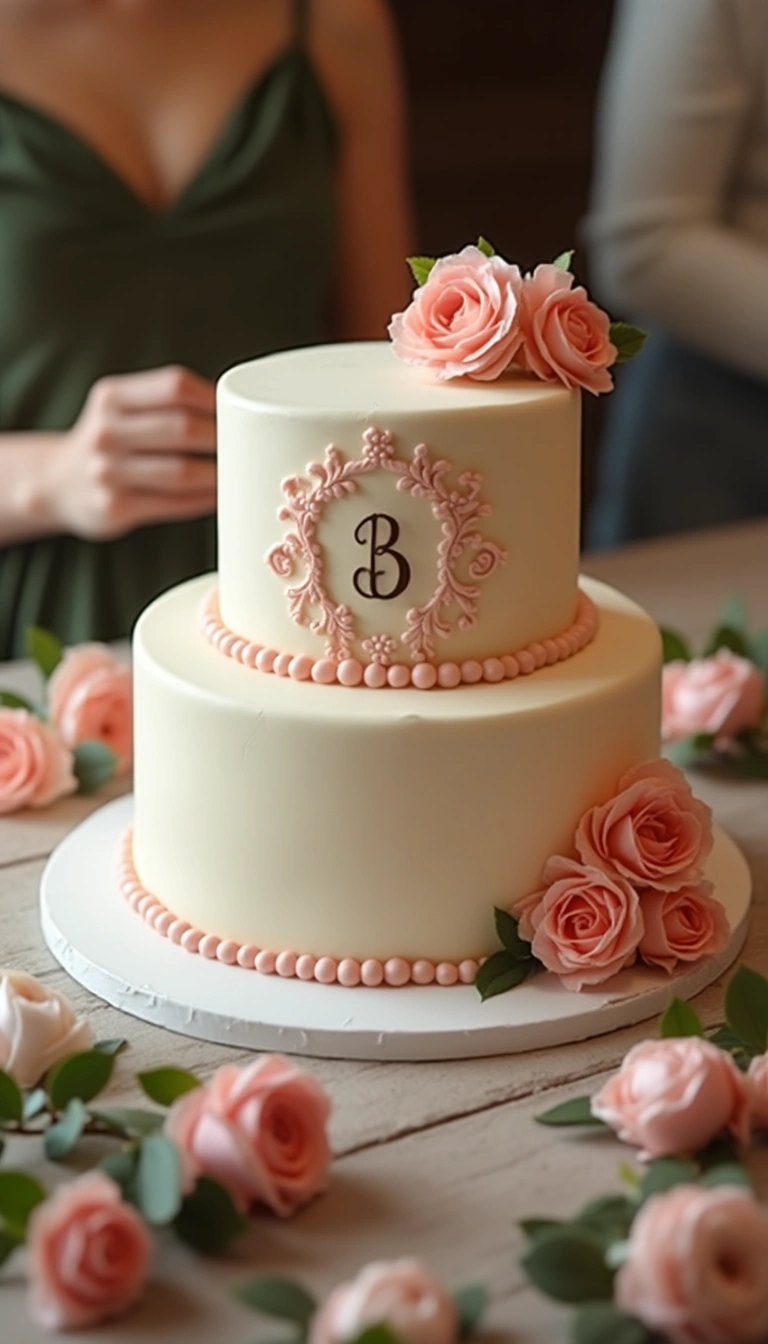 Monogrammed Cake