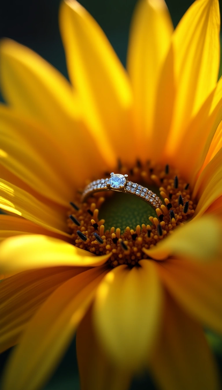 Sunflower Wedding Ring Photo