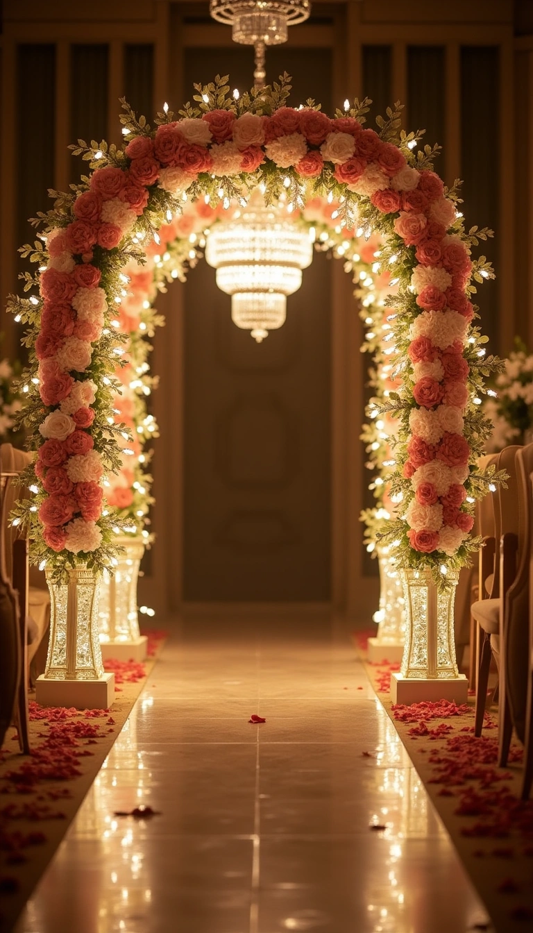 Glamorous Chandelier Arch