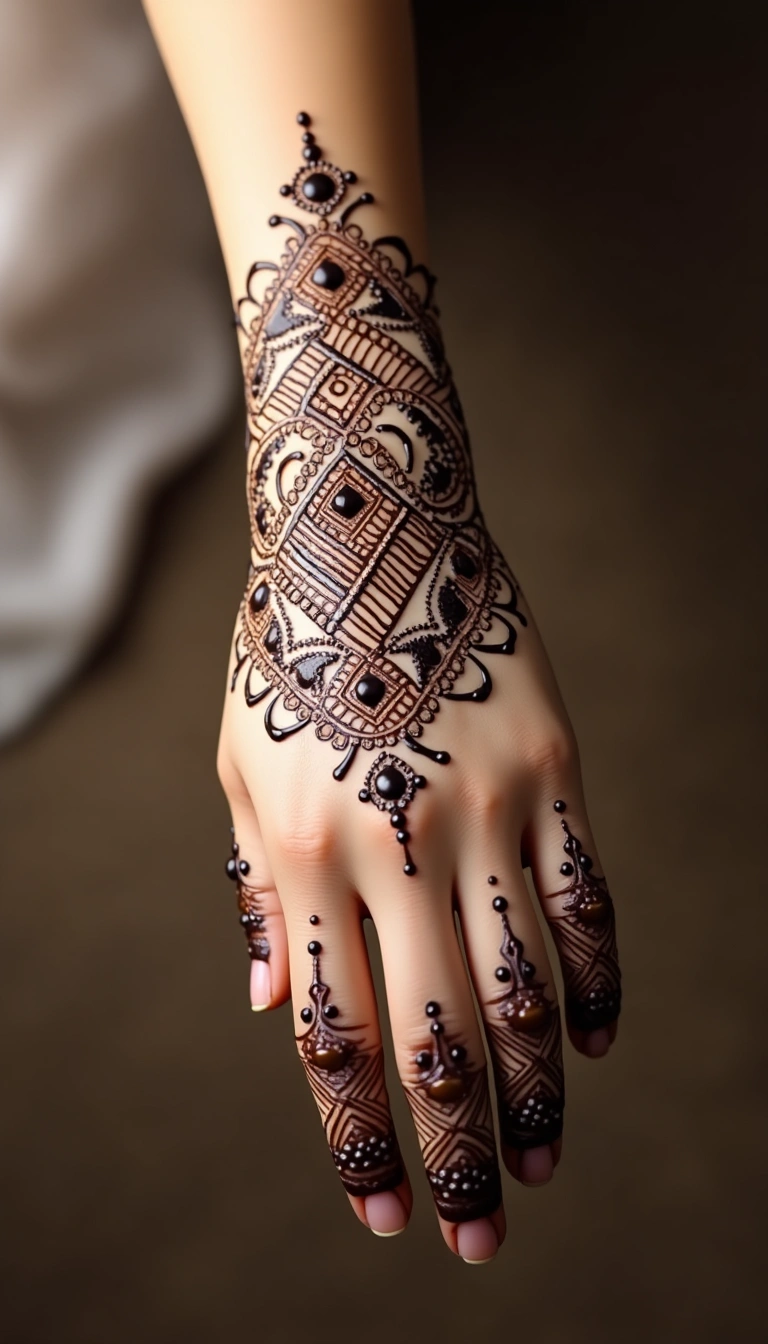Geometric Mehndi Design