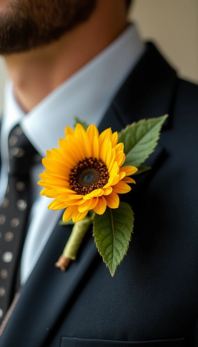 Sunflower Boutonnieres