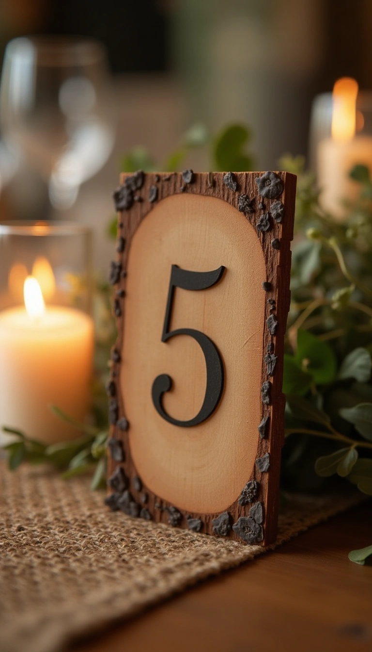 Wooden Table Numbers