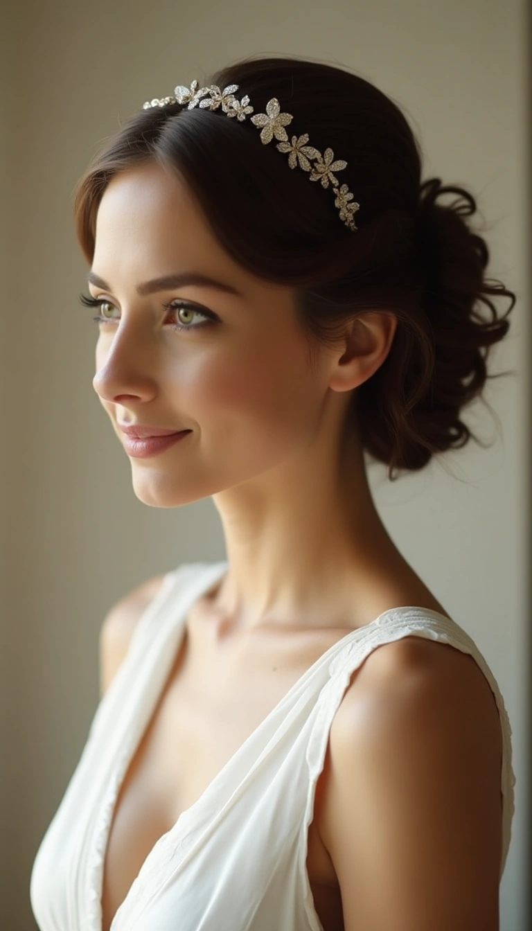 Curly Updo with a Hairband