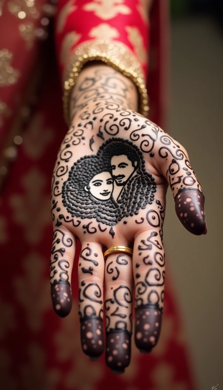 Portrait Mehndi Design