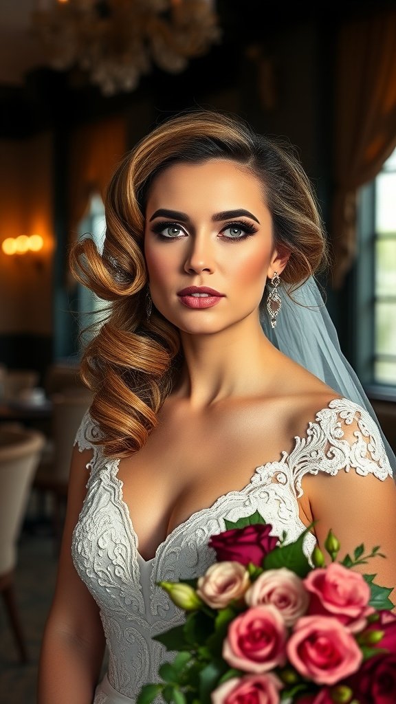 18 Stunning Down Hairstyles for the Perfect Bridal Look