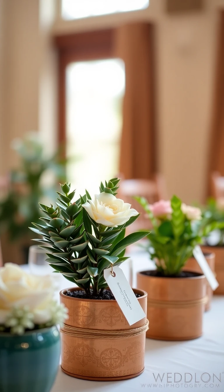 Potted Plant Favors