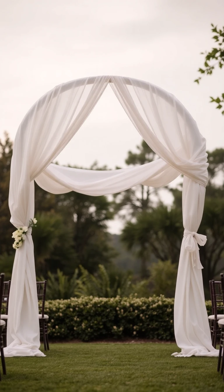 Elegant Draped Fabric Arch