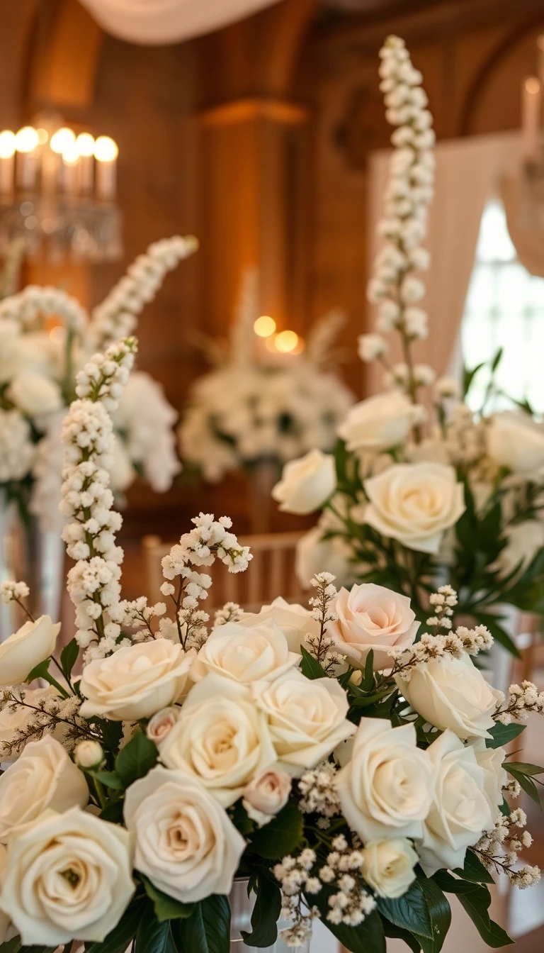 Elegant Monochrome Floral Arrangements