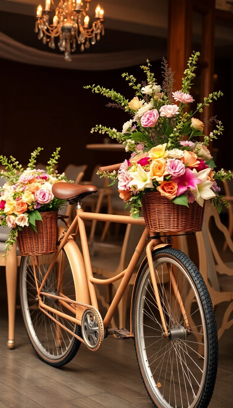 Vintage Bicycle Flower Display