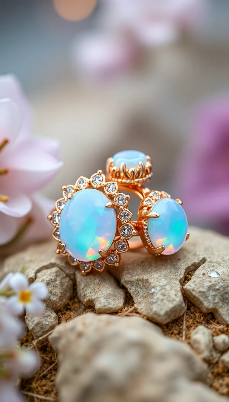 Whimsical Wonderland Opal and Rose Gold Set