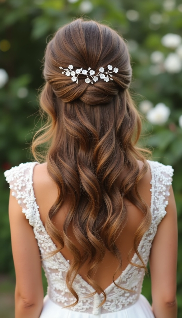 Half Up Half Down with Curls