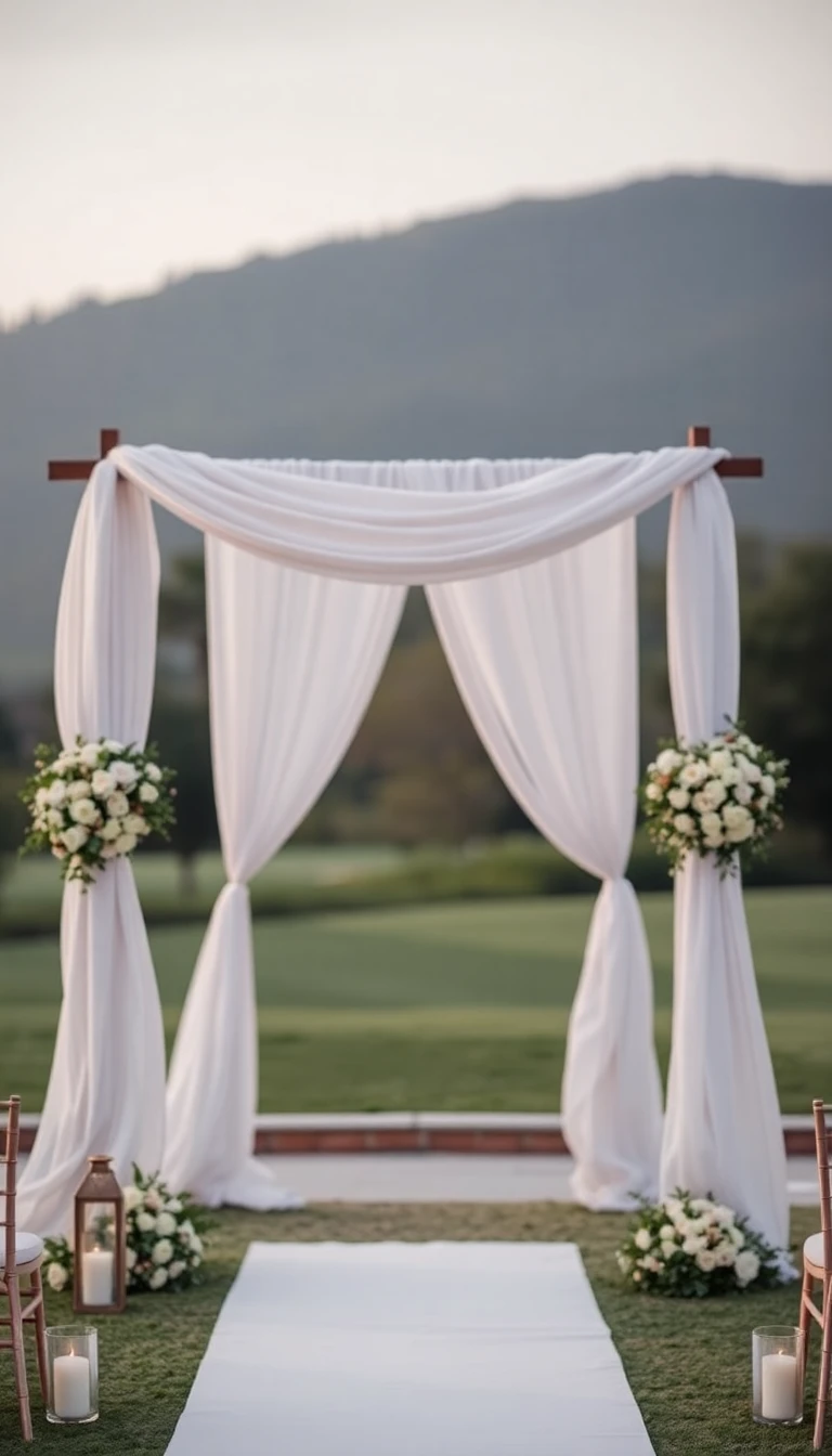 Elegant Draped Fabric Arch