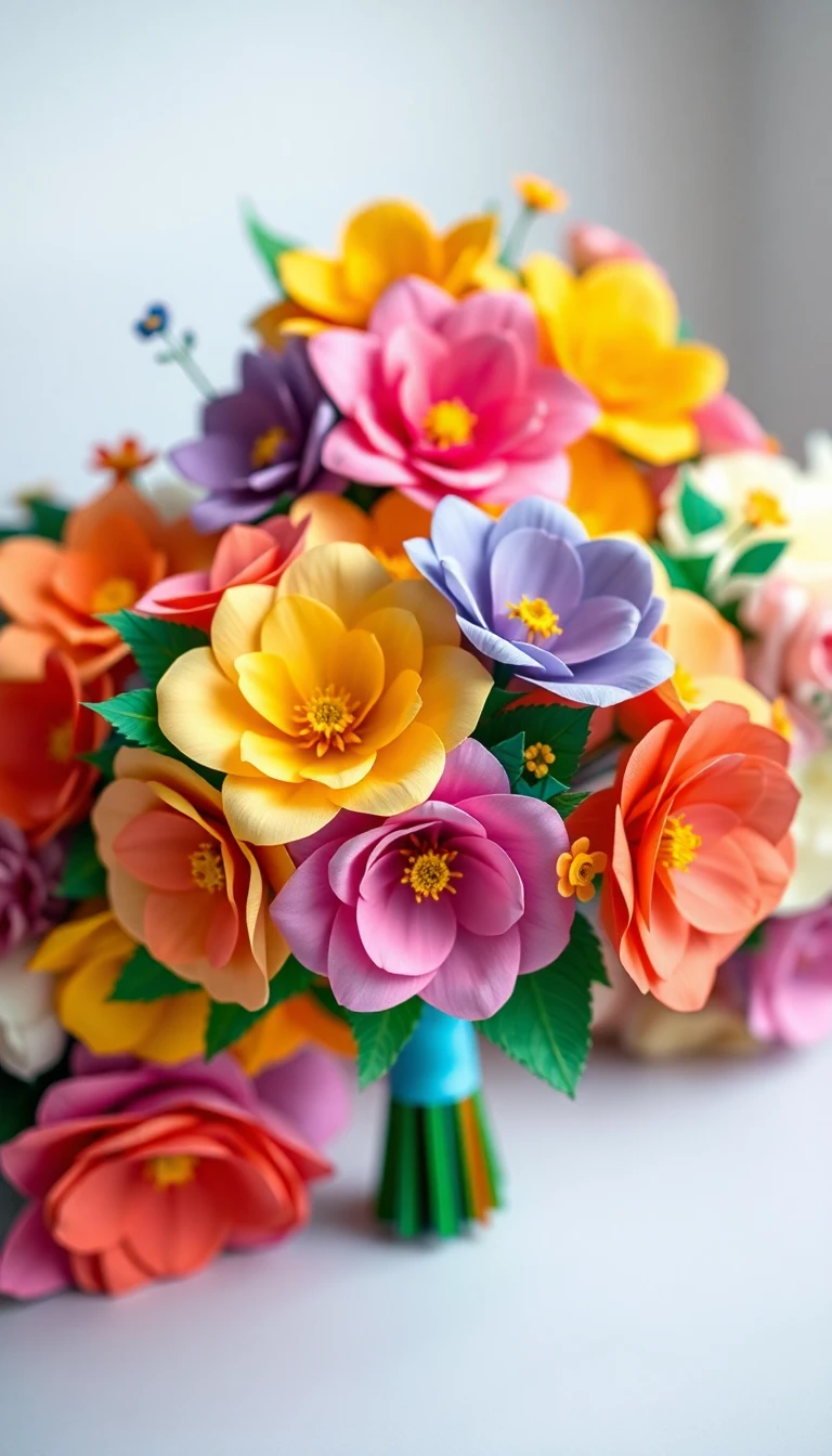 Whimsical Paper Flower Bouquet