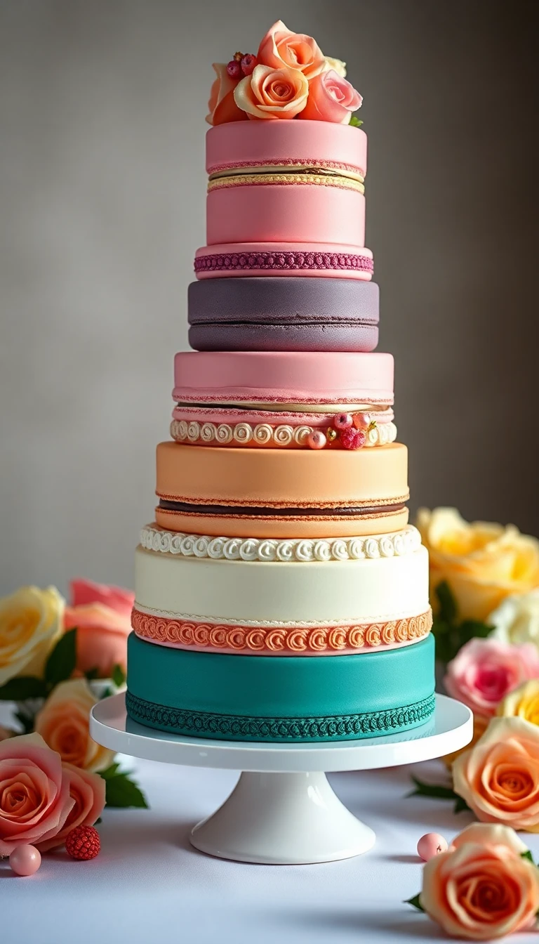French Macaron Tower Cake