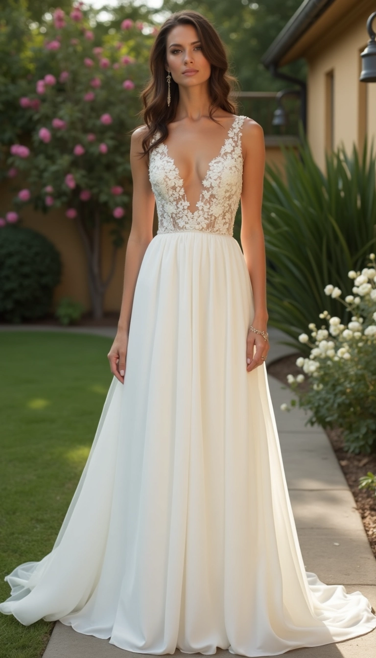 V-Neck Wedding Dresses