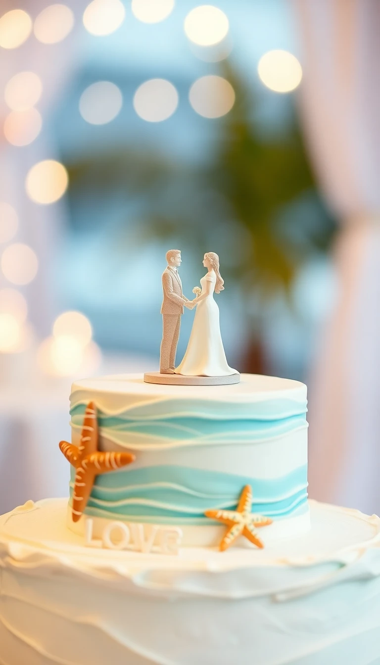 Beach-Themed Cake Topper