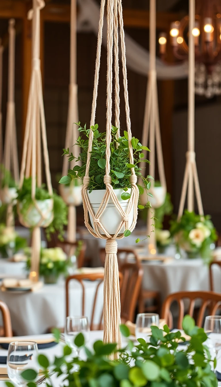 Boho Macrame Hanging Planters