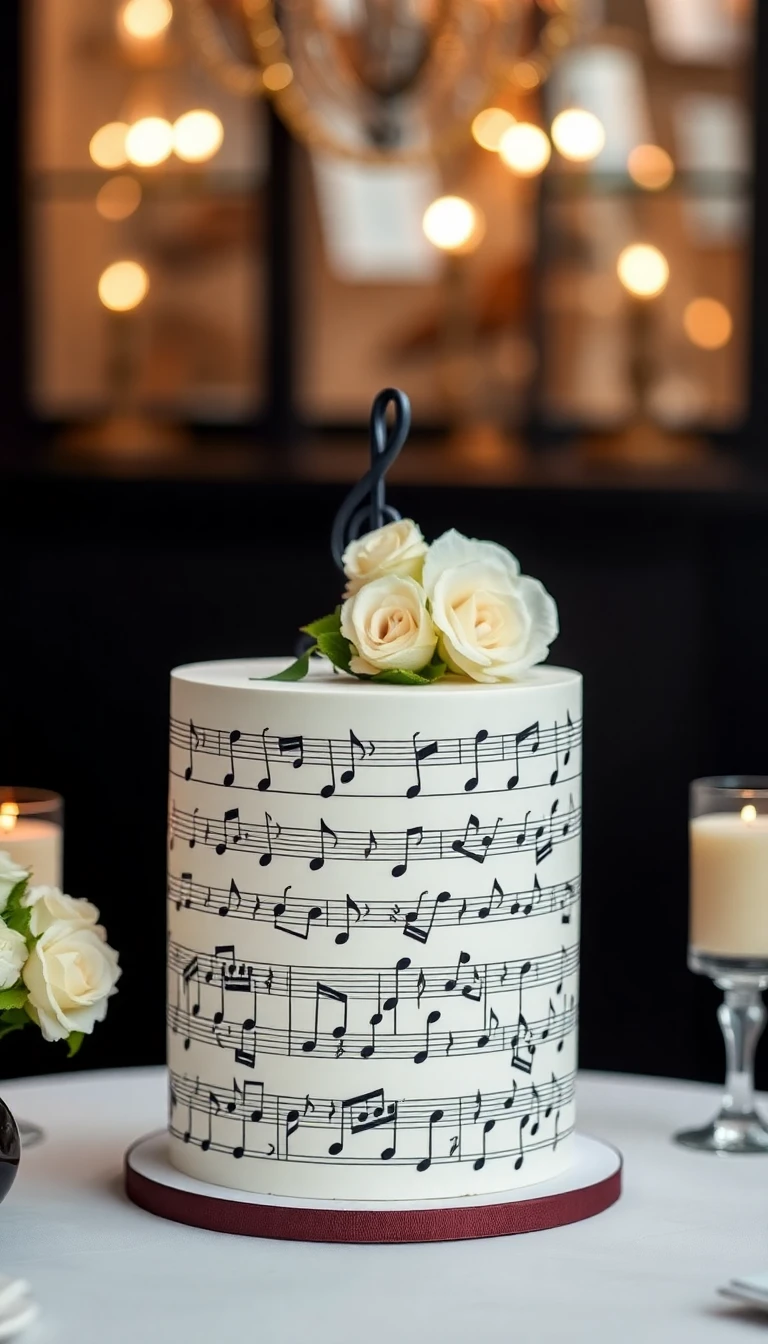 Music Lover's Sheet Music Cake