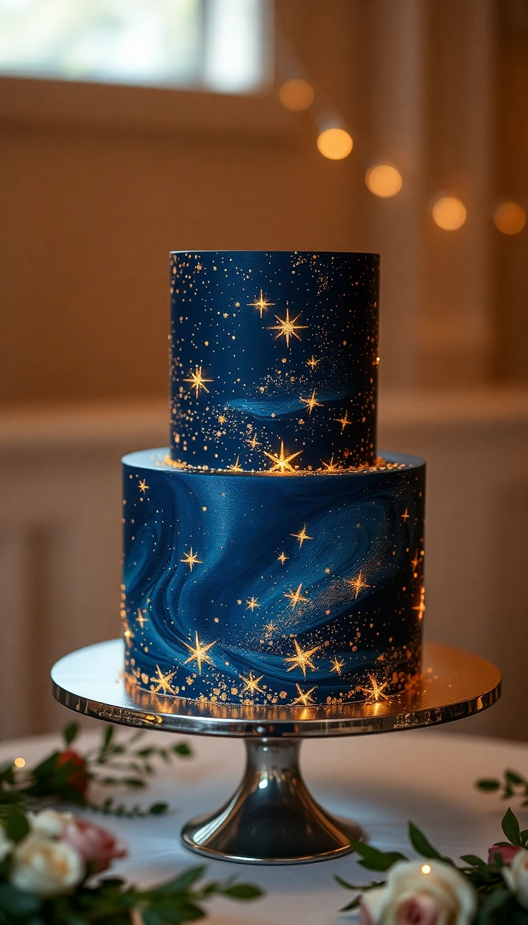Celestial Starry Night Cake