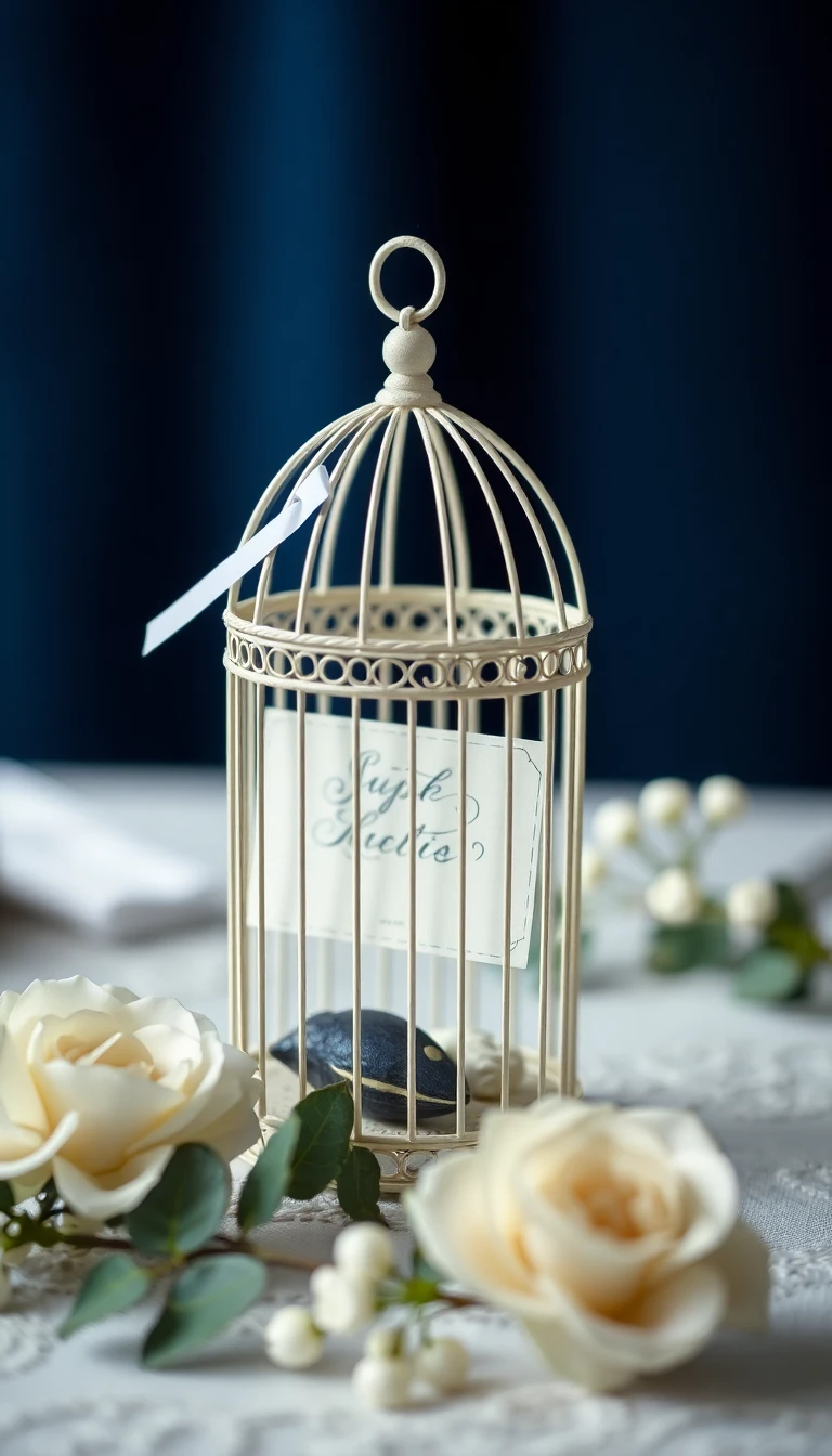 Vintage Birdcage Card Holder