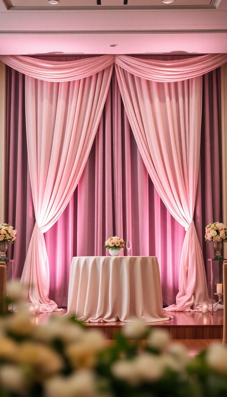 Elegant Draped Fabric Backdrop