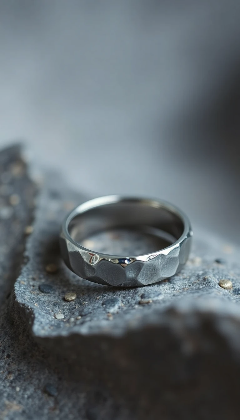 Silver Hammered Ring: Artisanal Charm