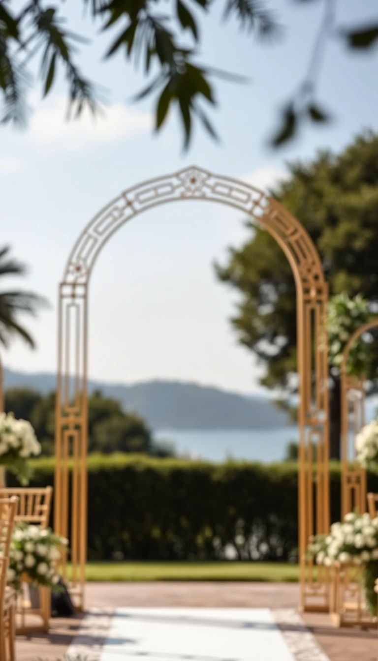 Art Deco Gold Frame Arch