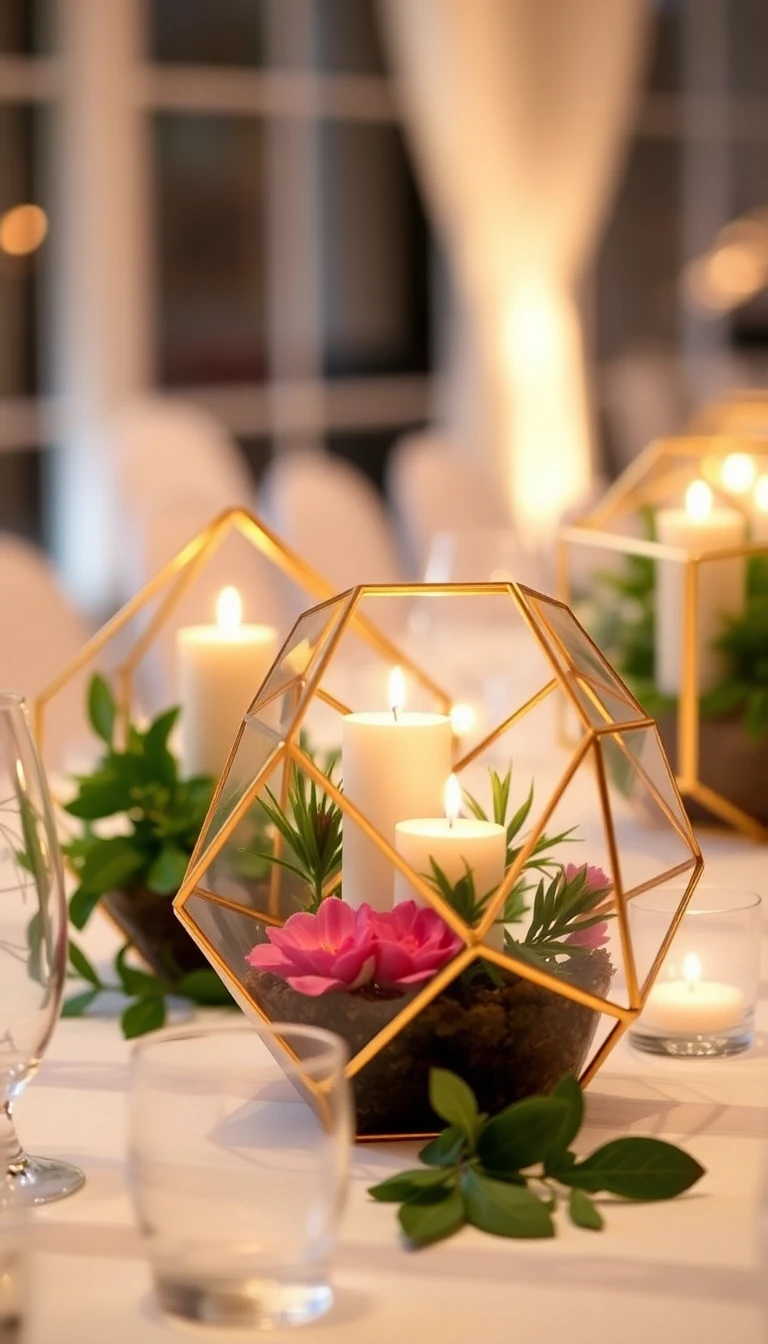 Gilded Geometric Terrariums