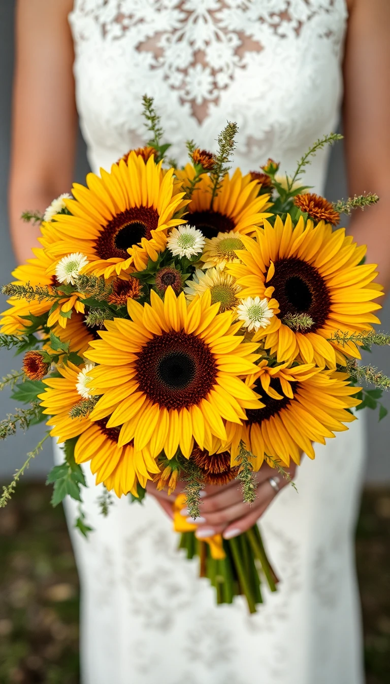 20 Enchanting Ideas for a Rustic Sunflower Wedding