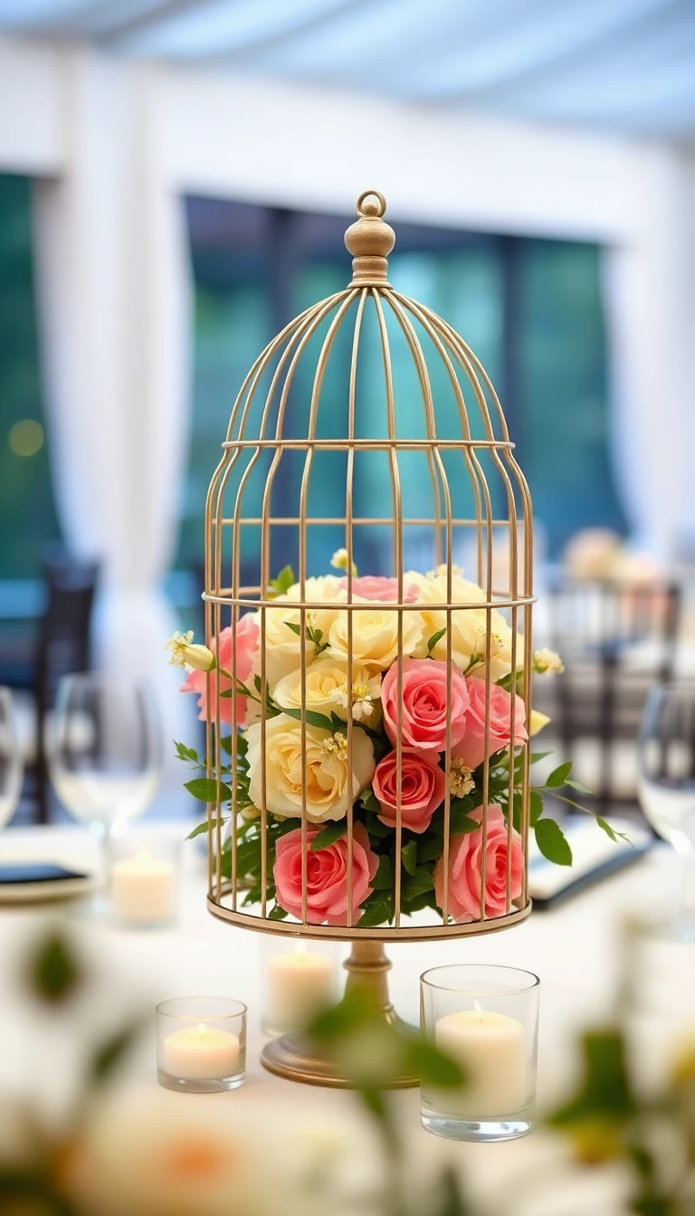 Vintage Birdcage Centerpieces