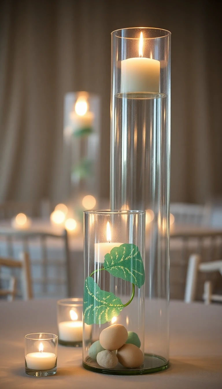 Beach Glass Candle Holders