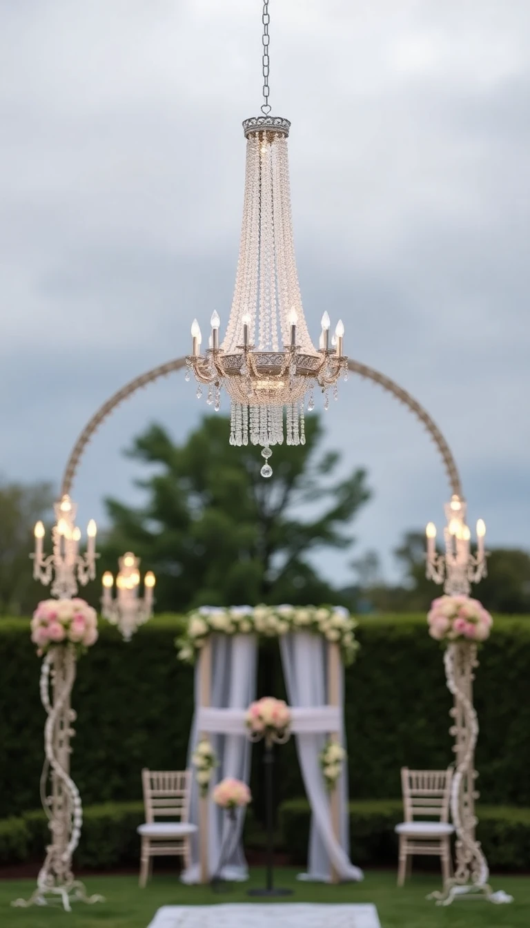 Glamorous Crystal Chandelier Arch