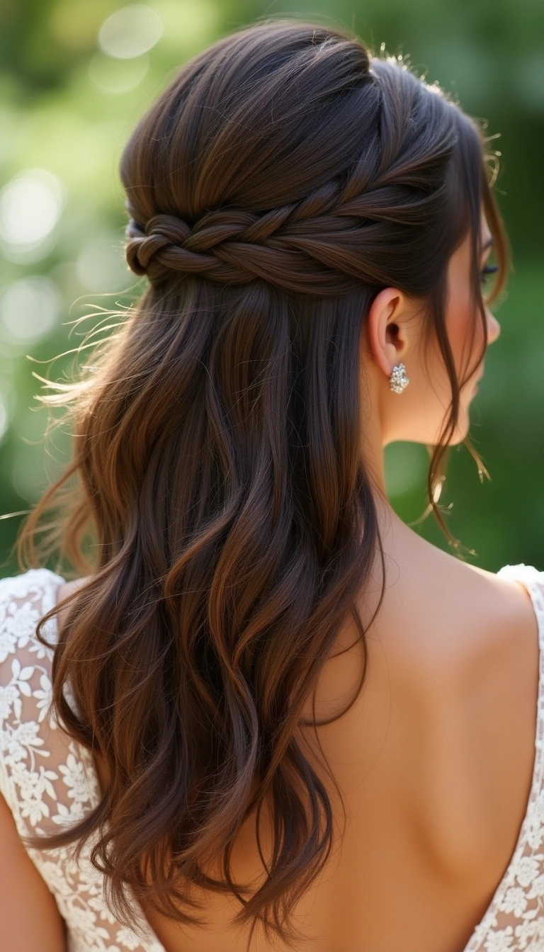 Half Up Half Down with Loose Braid