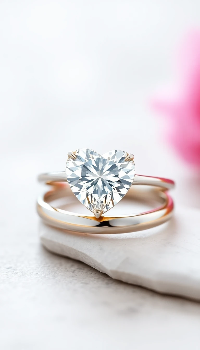 Romantic Heart-Shaped Diamond Ring