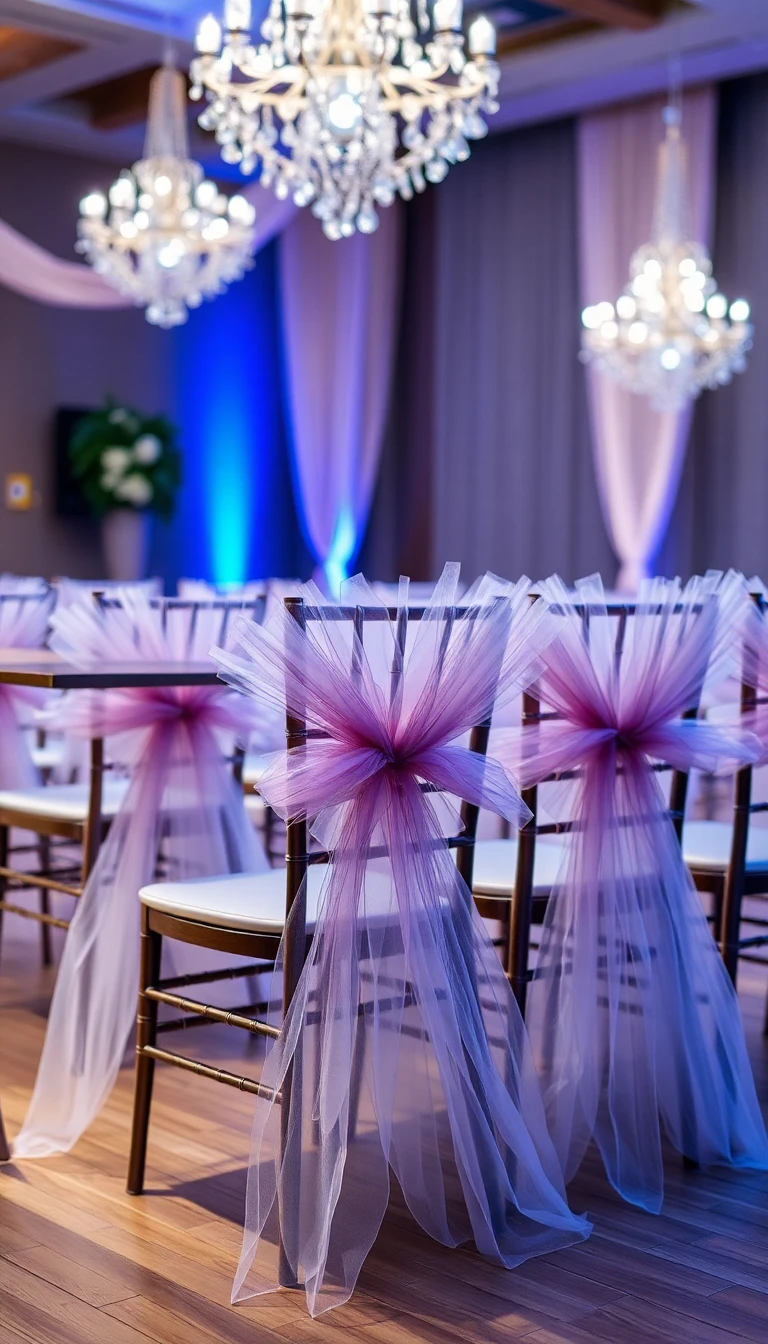 Dreamy Tulle Chair Decor