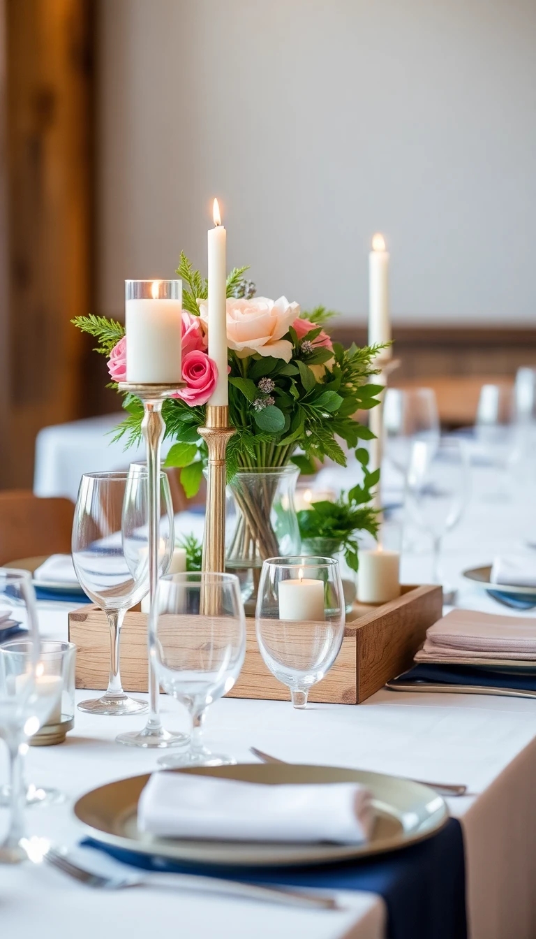 Rustic Wooden Box Centerpieces