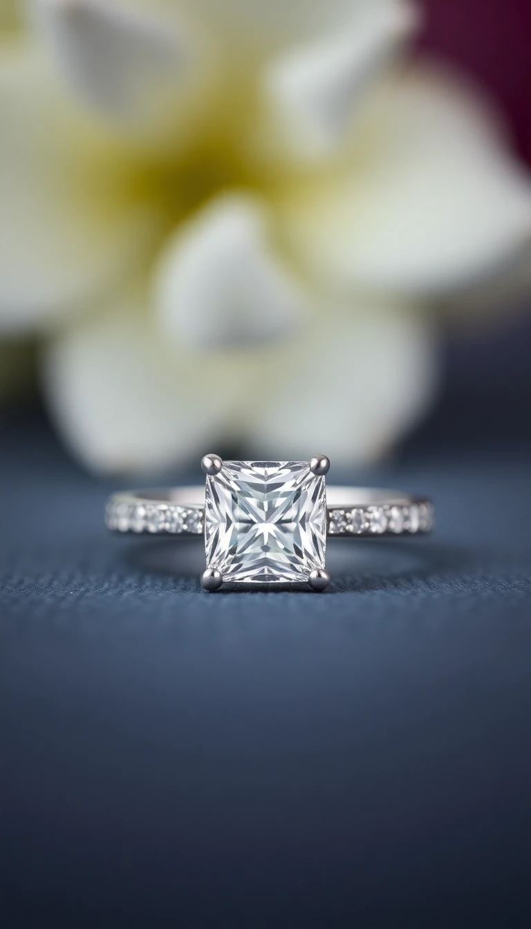 Princess Cut Diamond Solitaire Ring