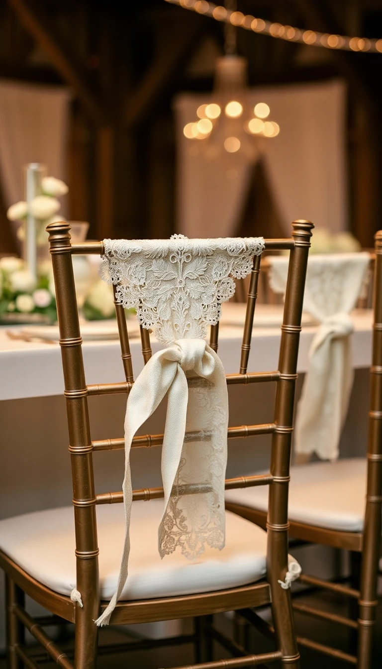 Linen and Lace Chair Decor