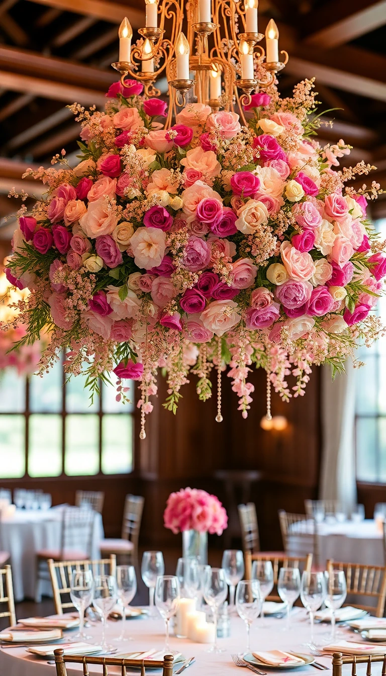 Dramatic Floral Chandelier