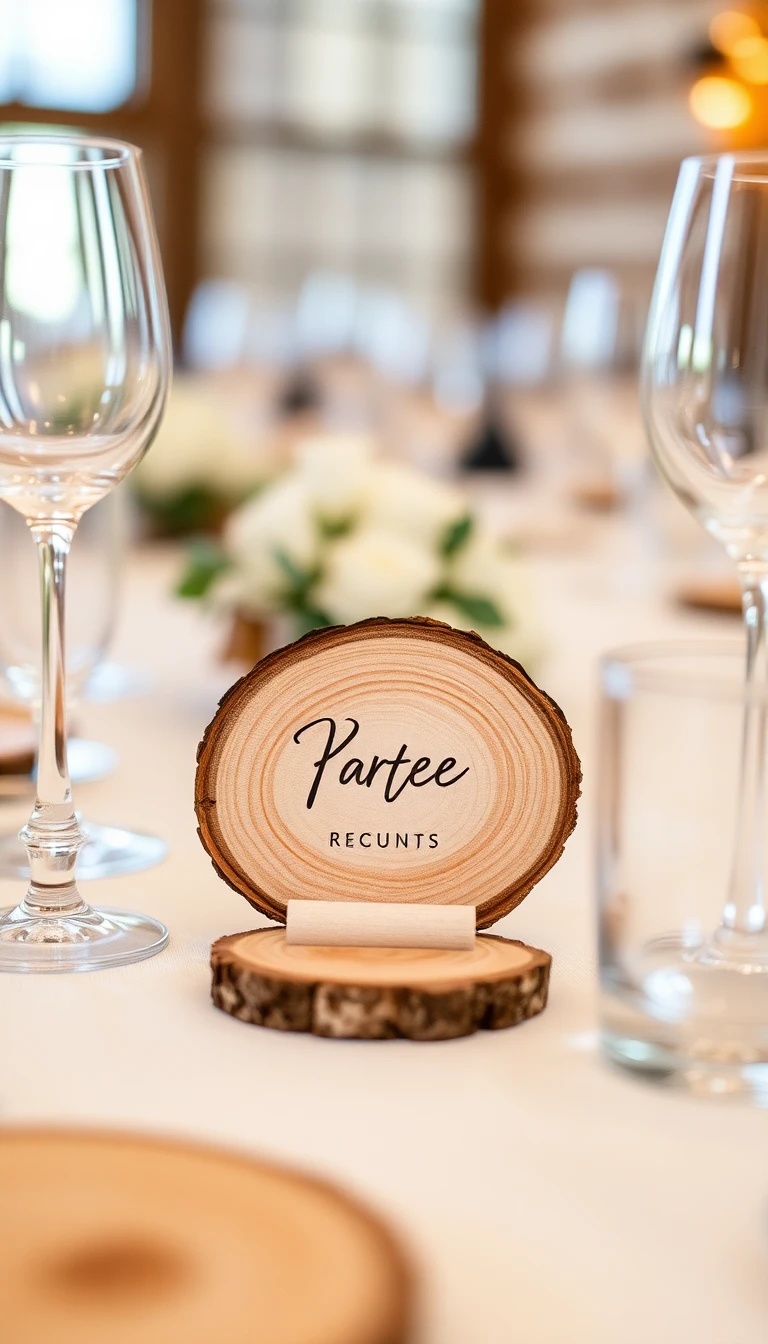 Wood Slice Place Cards