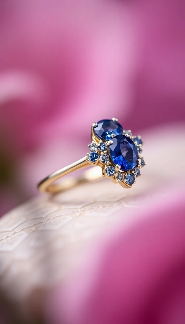 Tanzanite Cluster Ring