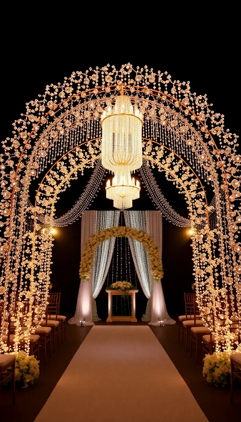 Crystal Chandelier Arch