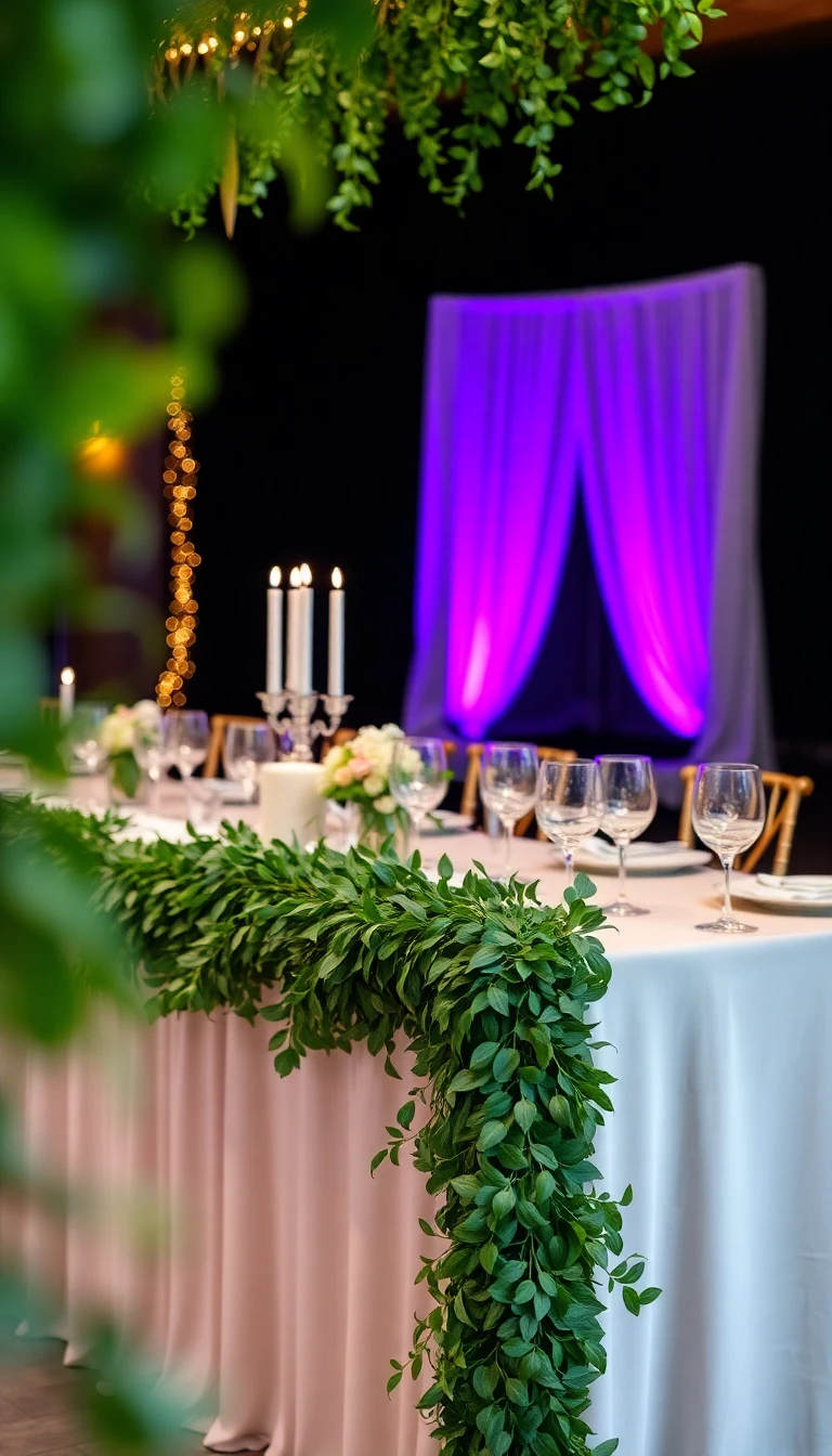 Cascading Greenery Table Garland