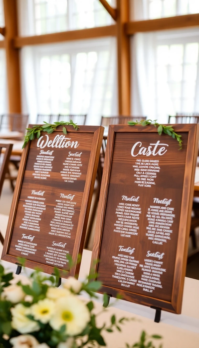 Rustic Seating Charts