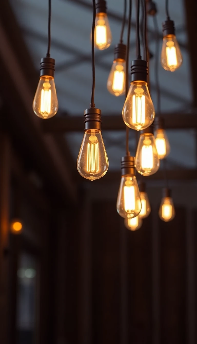 Hanging Edison Bulb Lights