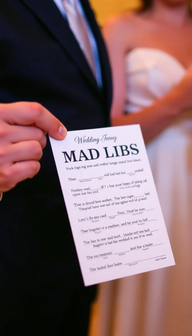 Wedding Mad Libs