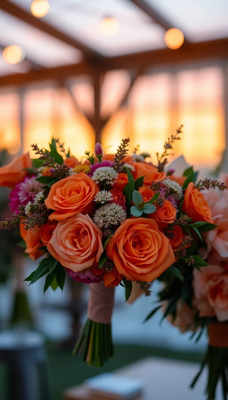 Sunset-Inspired Ombre Bouquet