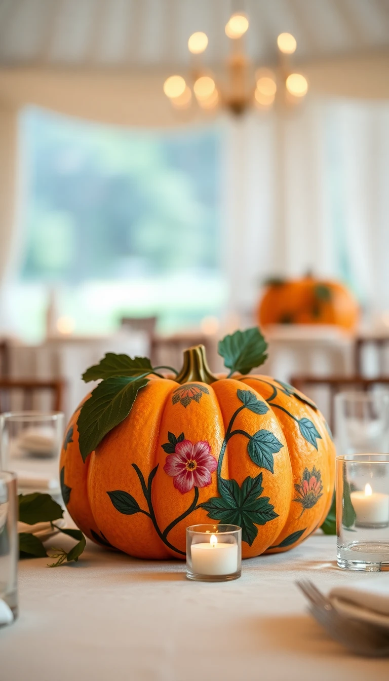 Artistic Painted Pumpkins