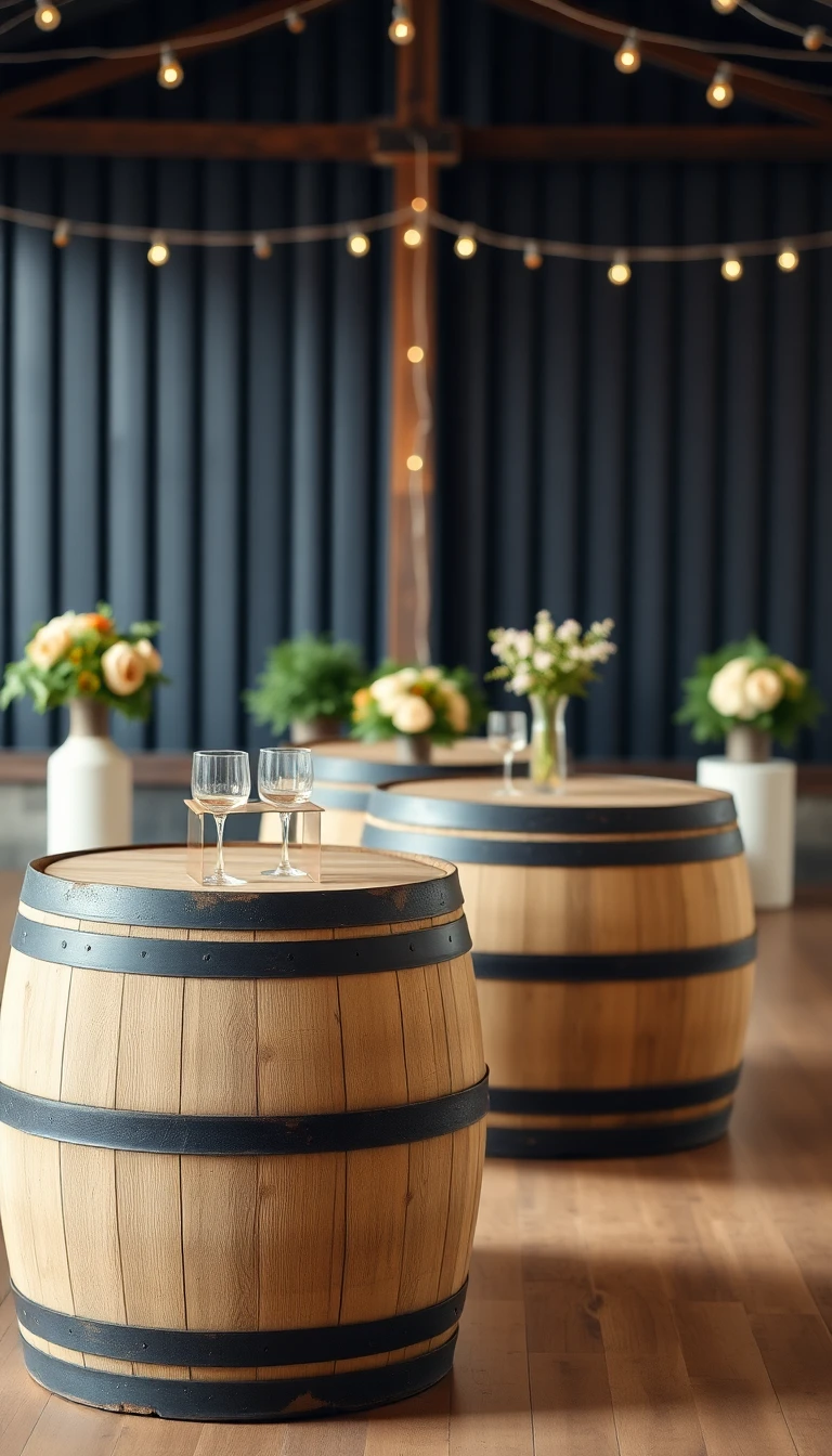 Rustic Wooden Barrels